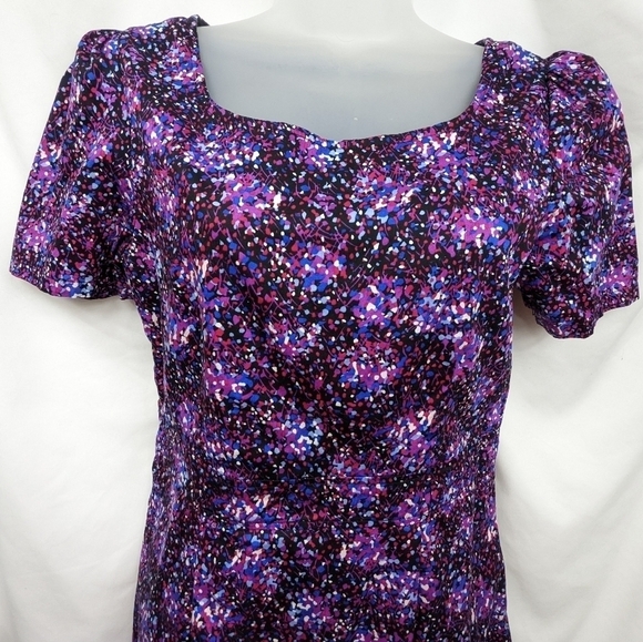 Tulle Retro Style Multi Print Dress Sz M - Picture 9 of 11